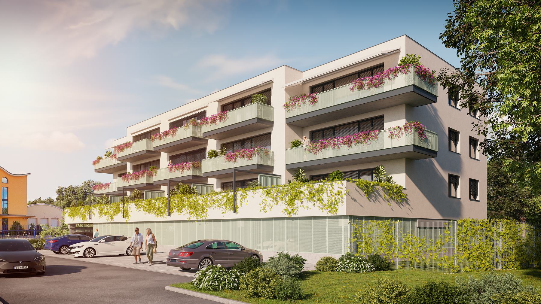 BD Ostopovice — pohled od nároží
